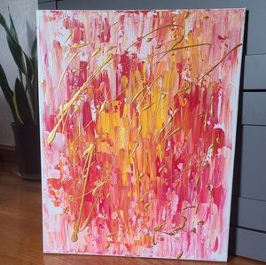 Fire splattered painting